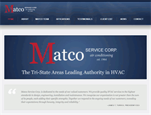 Tablet Screenshot of matcoservice.com